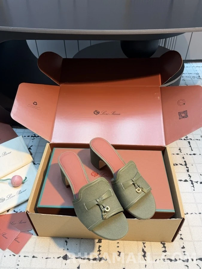 로로피아나 로로피아나 캔버스 패드락 뮬 샌들 상세 이미지