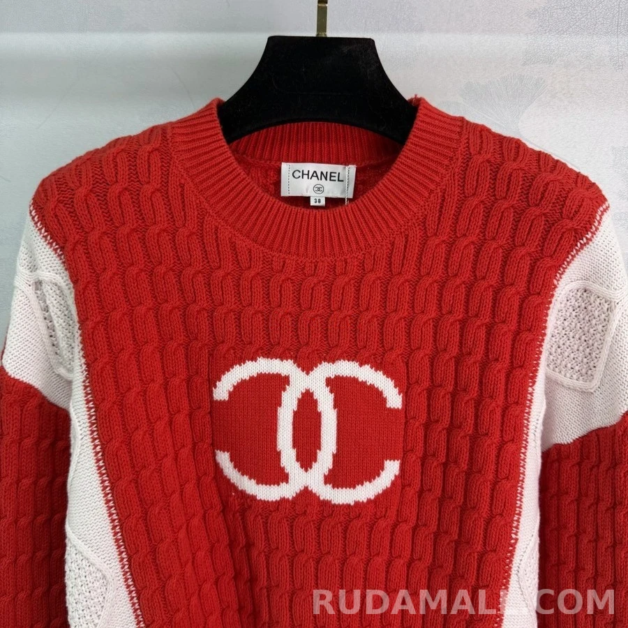 샤넬 샤넬 로고 케이블니트 스웨터 상세 이미지