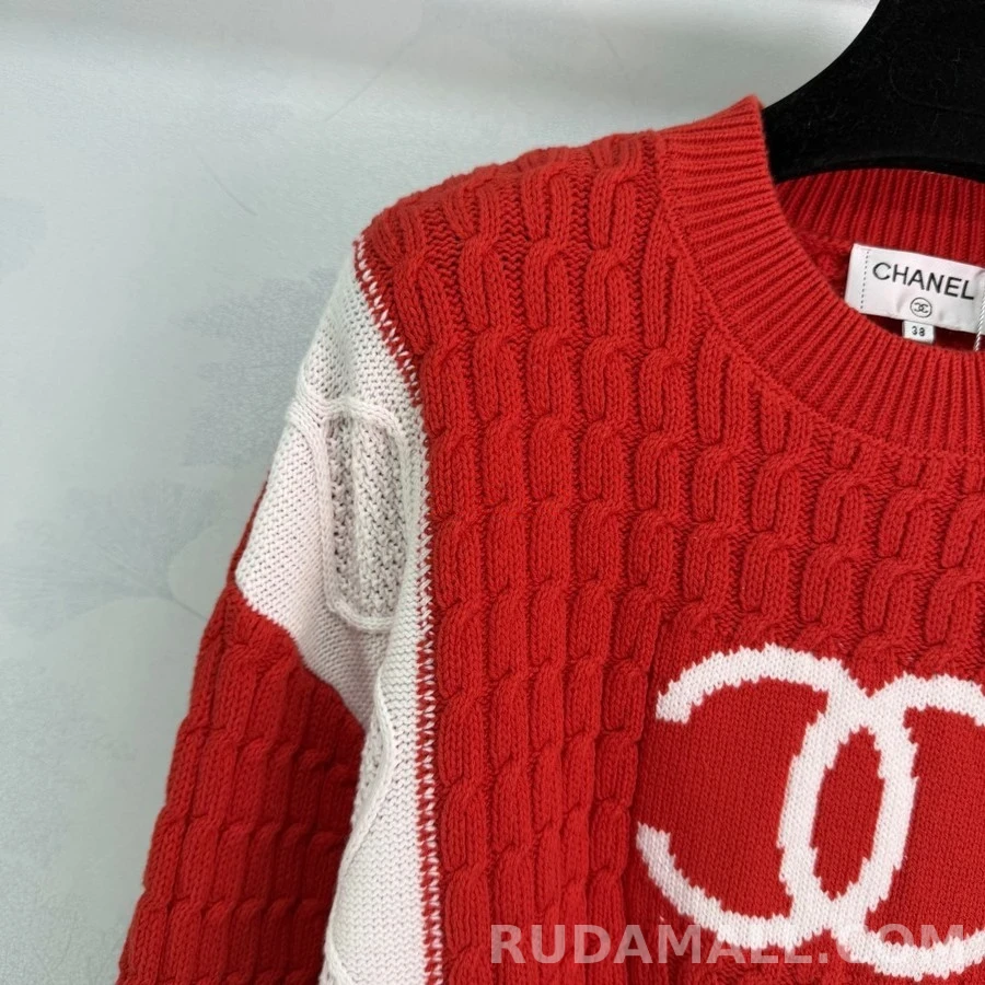 샤넬 샤넬 로고 케이블니트 스웨터 상세 이미지