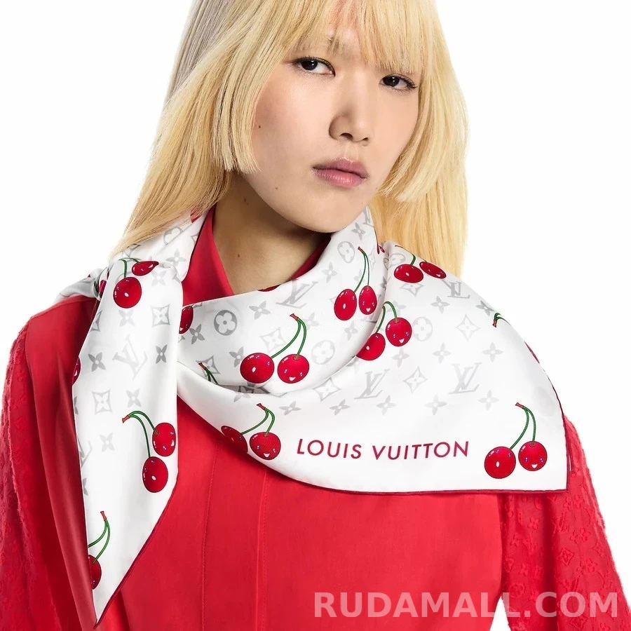 루이비통 루이비통 모노그램 체리 스카프 상세 이미지