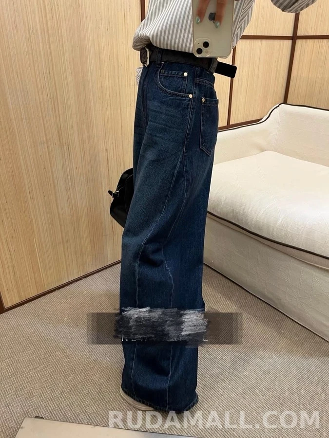 브루넬로 쿠치넬리 브루넬로 쿠치넬리 와이드핏 롤업 데님 팬츠 상세 이미지