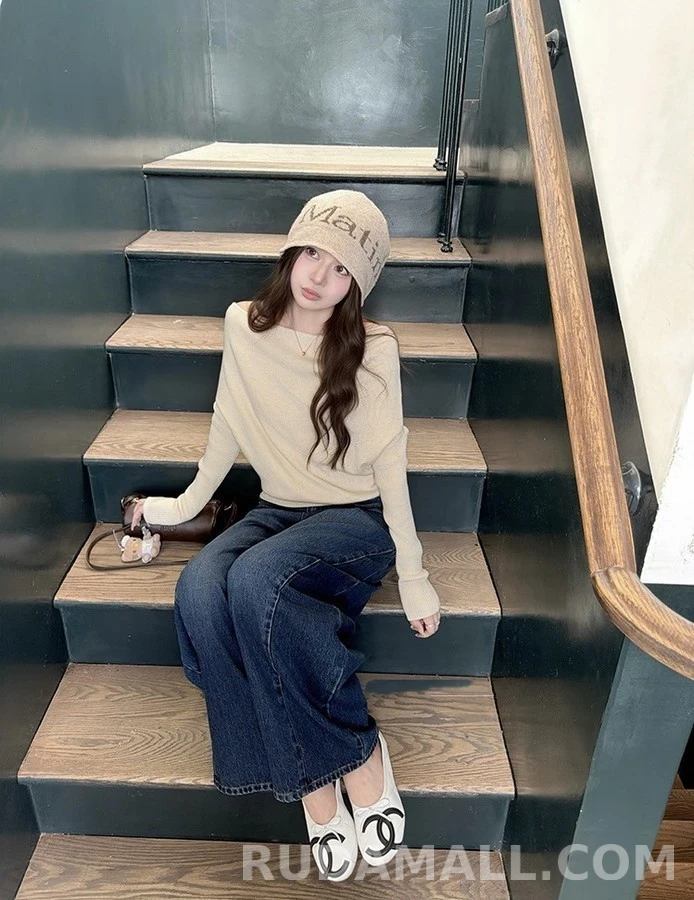 브루넬로 쿠치넬리 브루넬로 쿠치넬리 와이드핏 롤업 데님 팬츠 상세 이미지