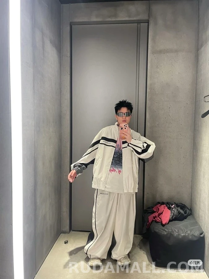 발렌시아가 발렌시아가 컬러블록 스트라이프 와이드 팬츠 상세 이미지