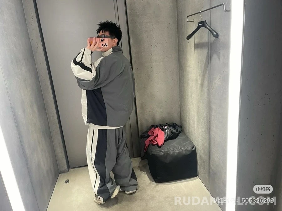 발렌시아가 발렌시아가 컬러블록 스트라이프 와이드 팬츠 상세 이미지