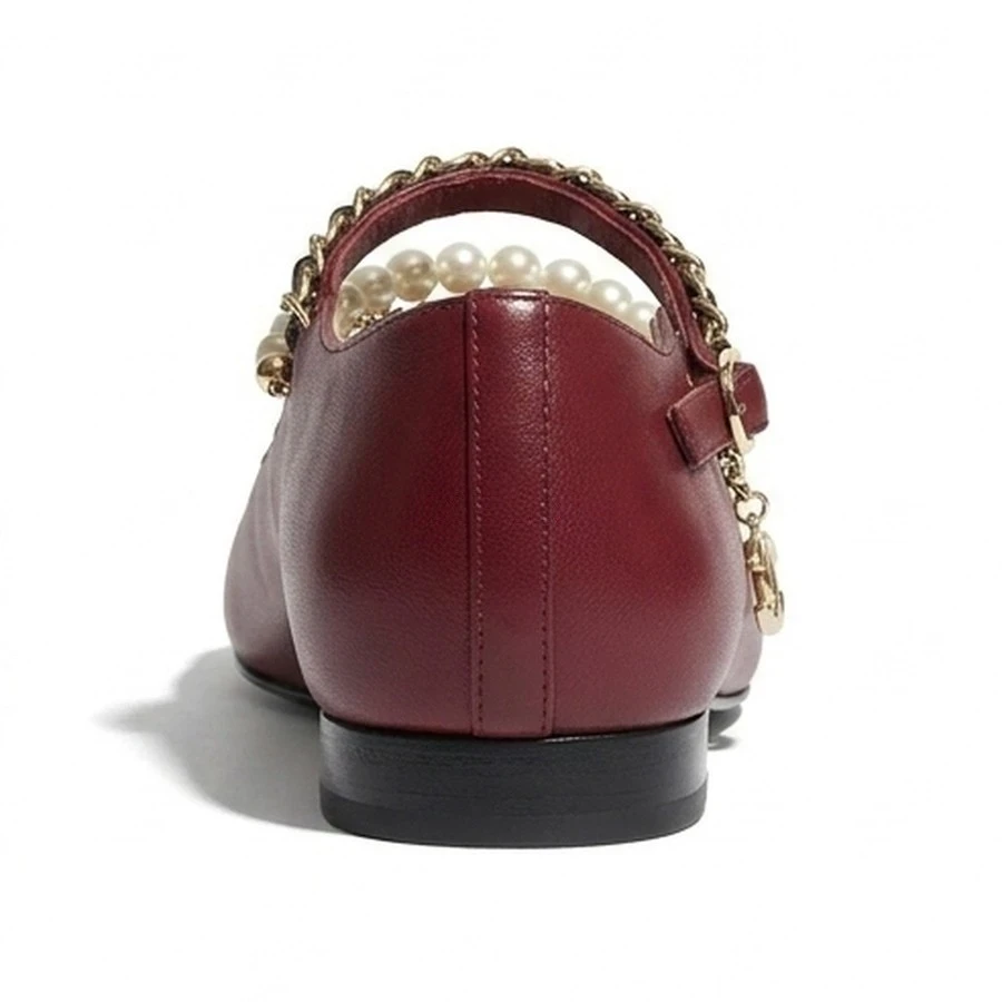 샤넬 샤넬 투톤 진주 체인 메리제인 플랫 상세 이미지