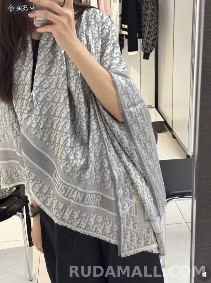 디올 디올 오블리크 자카드 숄 상세 이미지