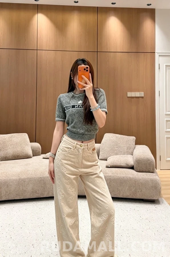 샤넬 샤넬 입체 더블 C 데님 팬츠 상세 이미지