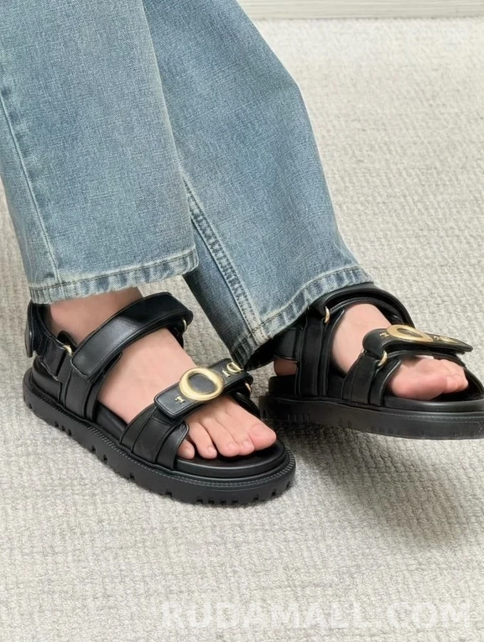디올 디올 로고 벨크로 두께 샌들 상세 이미지