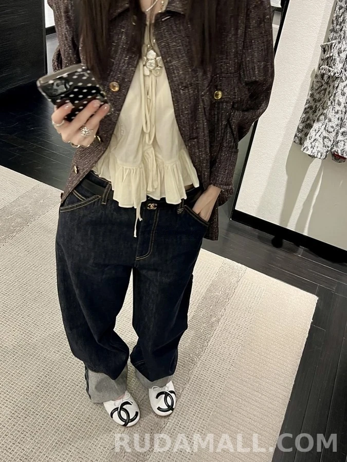 샤넬 샤넬 더블 C 로고 카펜터 데님 팬츠 상세 이미지