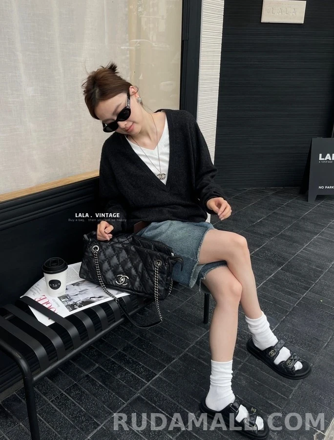 샤넬 샤넬 퀼팅 더블 C 벨크로 샌들 상세 이미지