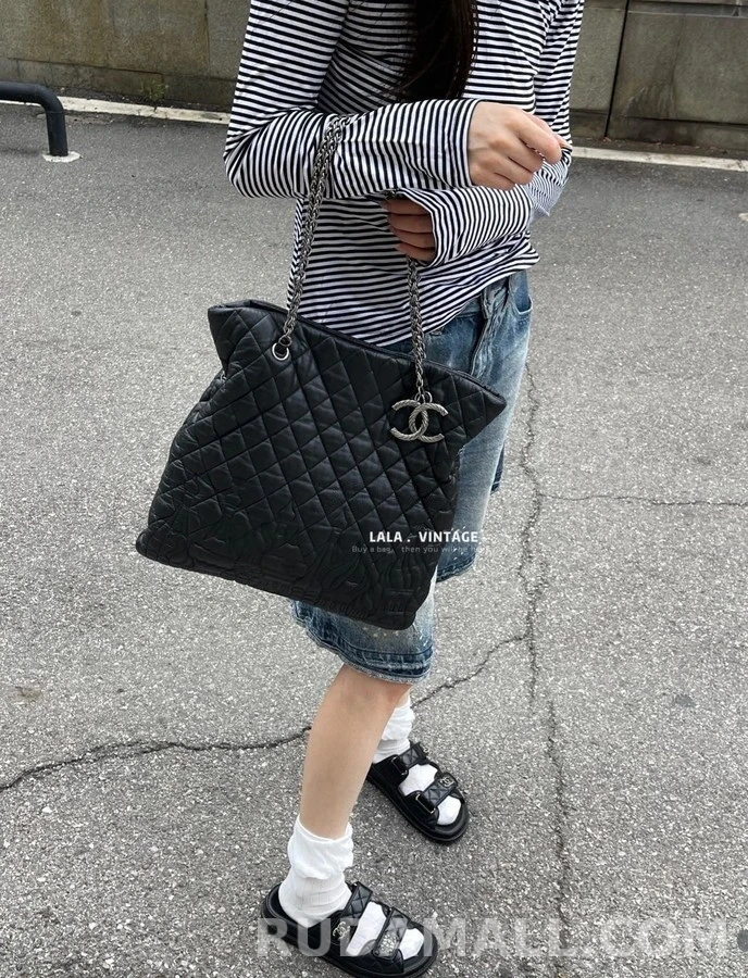 샤넬 샤넬 퀼팅 더블 C 벨크로 샌들 상세 이미지