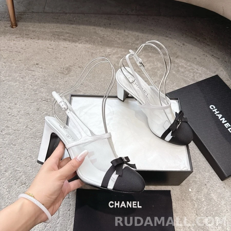 샤넬 샤넬 메쉬 리본 슬링백 힐 상세 이미지