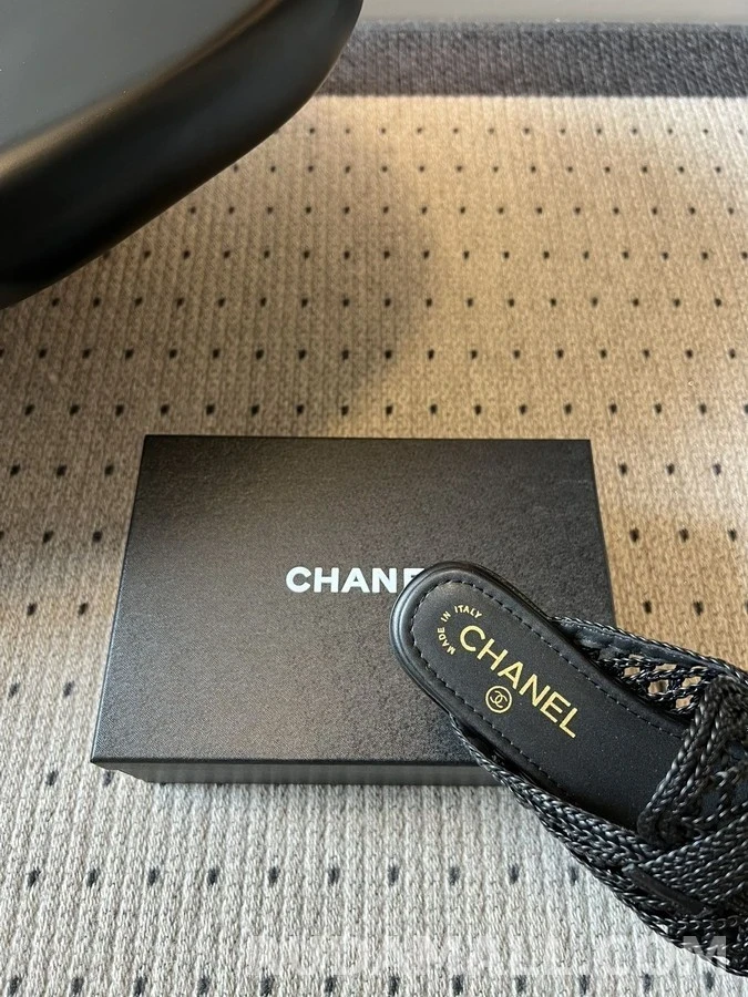 샤넬 샤넬 편직 뮬 슬리퍼 상세 이미지