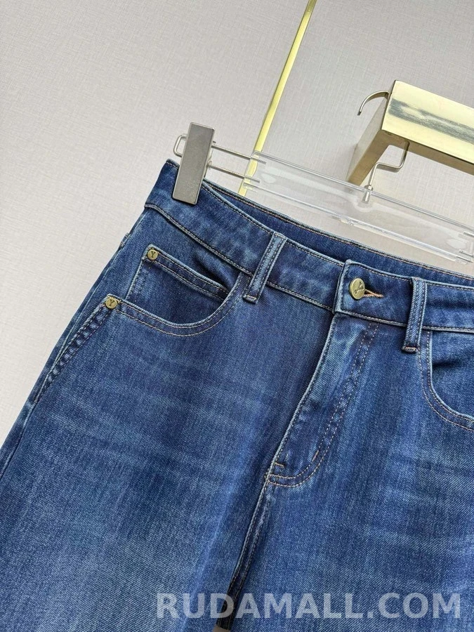 생로랑 세인트로랑 레터링 스트레이트 데님 팬츠 상세 이미지