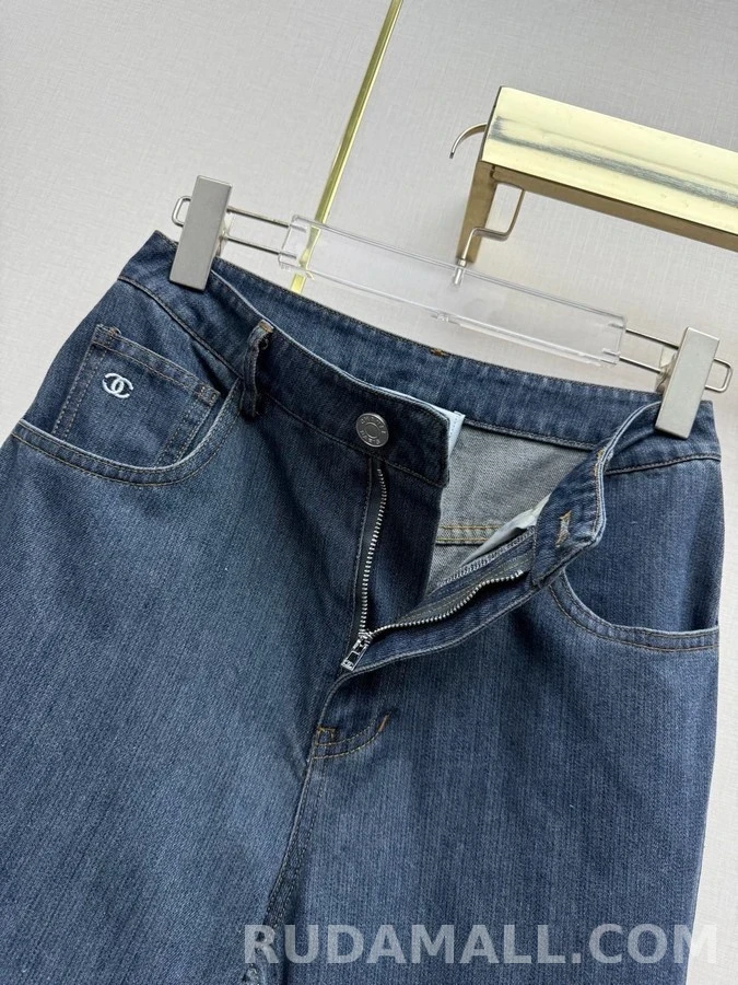 샤넬 샤넬 더블C 로고 데님 팬츠 상세 이미지