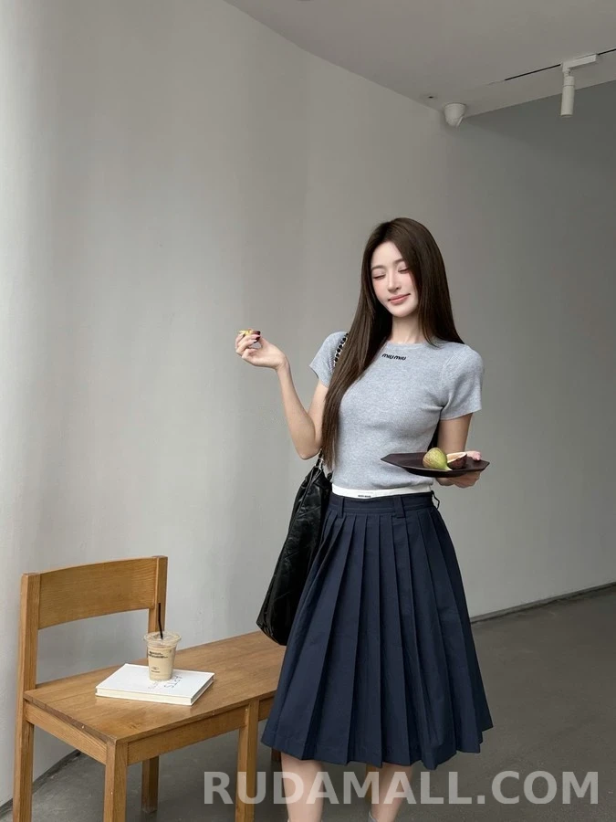 미우미우 미우미우 플리츠 스커트 상세 이미지