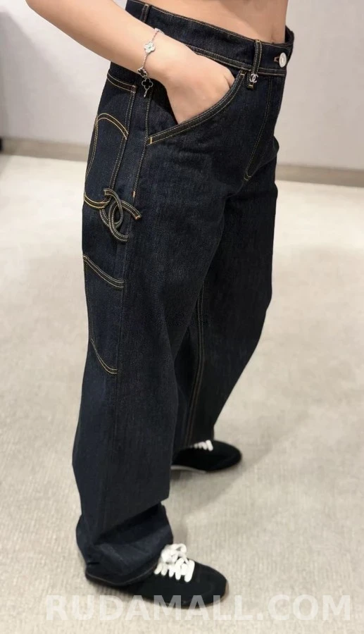 샤넬 샤넬 로고 카펜터 데님 팬츠 상세 이미지