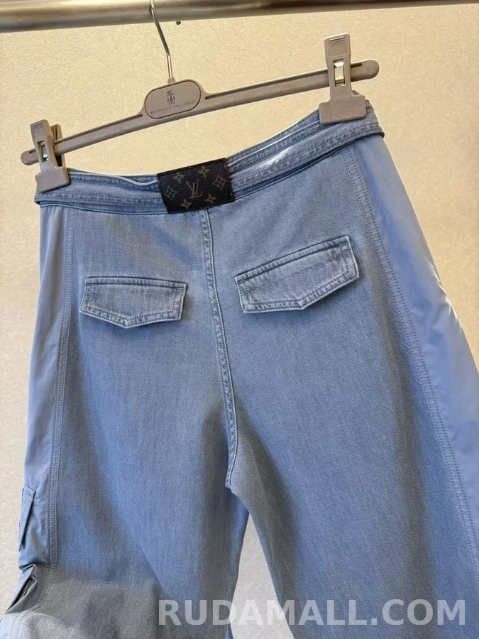루이비통 루이비통 투톤 데님 카고 팬츠 상세 이미지