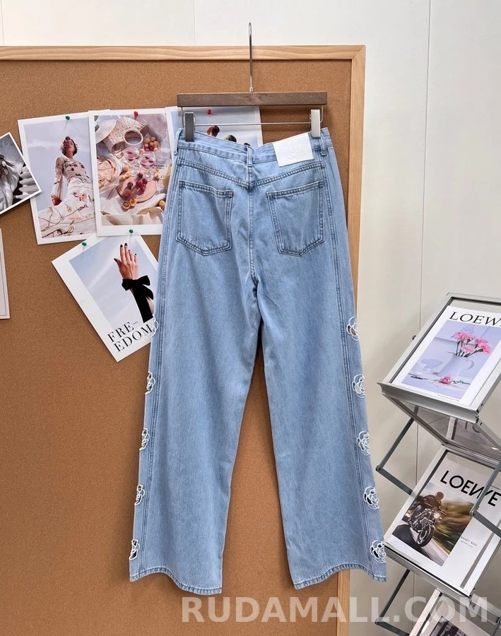 샤넬 샤넬 오픈워크 로고 데님 팬츠 상세 이미지