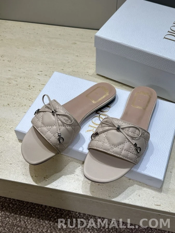 디올 디올 까나쥬 퀼팅 보우 플랫 샌들 상세 이미지