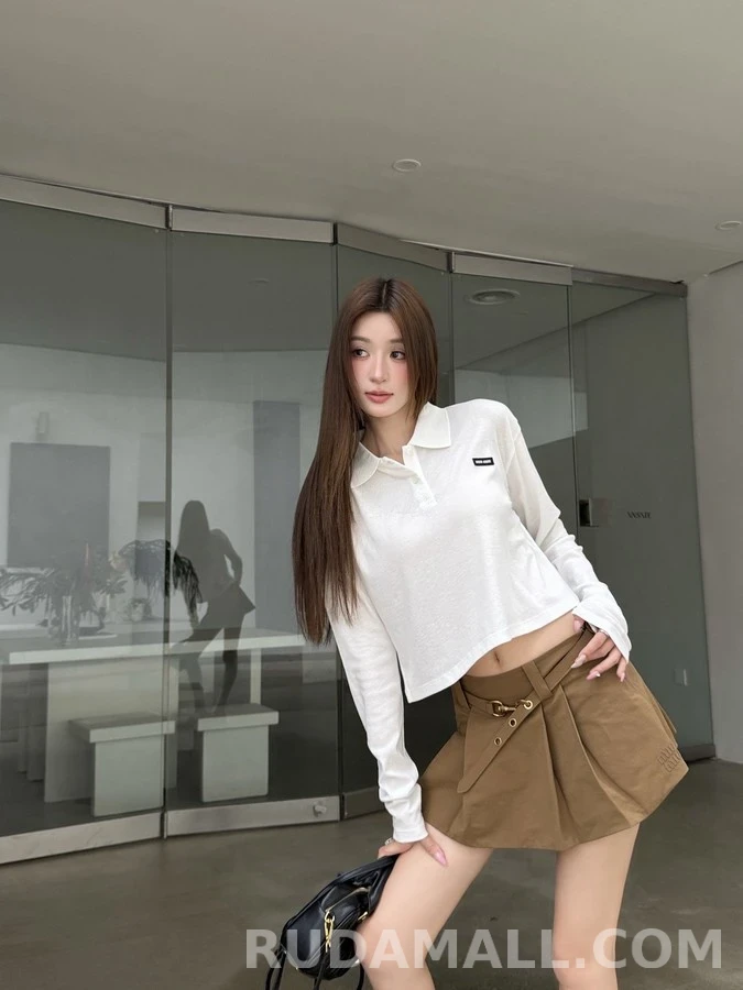 미우미우 미우미우 메탈 벨티드 플리츠 미니 스커트 상세 이미지