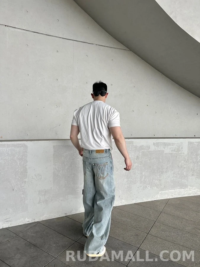 루이비통 루이비통 워싱 와이드 데님 팬츠 상세 이미지