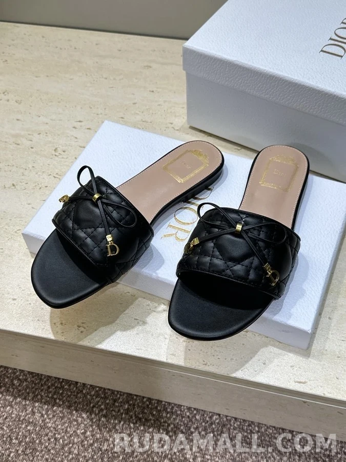 디올 디올 까나쥬 퀼팅 보우 슬라이드 상세 이미지