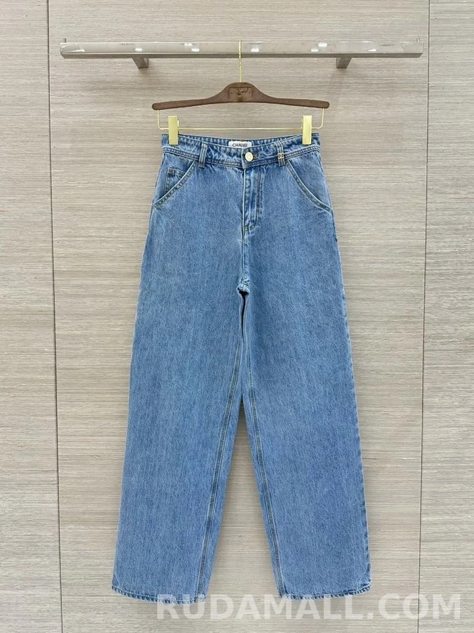 샤넬 샤넬 더블C 와이드핏 데님 팬츠 상세 이미지