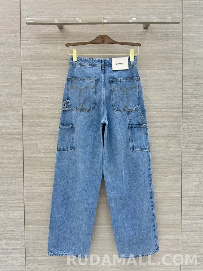 샤넬 샤넬 더블C 와이드핏 데님 팬츠 상세 이미지