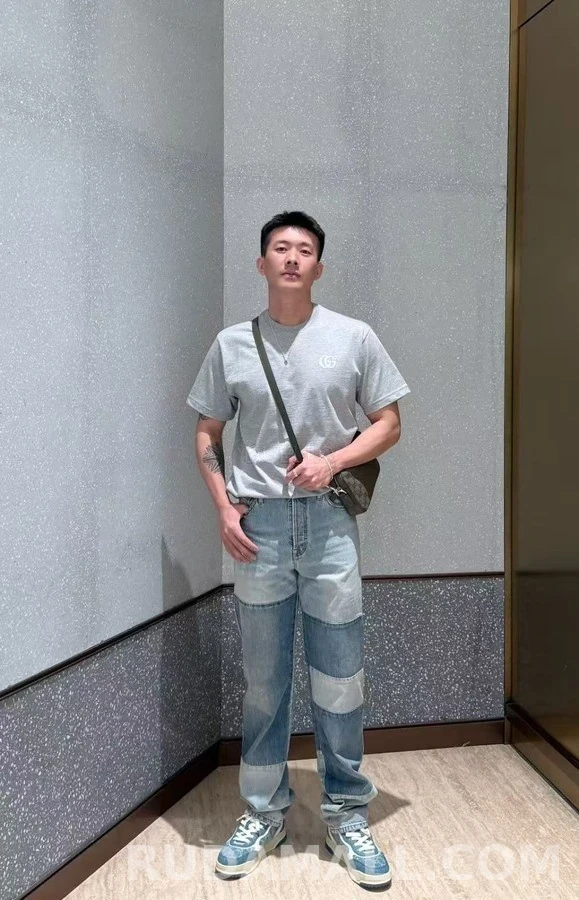 루이비통 루이비통 패치워크 데님 팬츠 상세 이미지