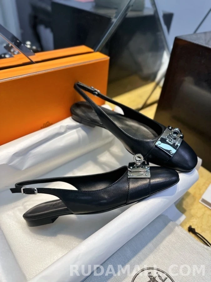 에르메스 에르메스 켈리 잠금 슬링백 샌들 상세 이미지