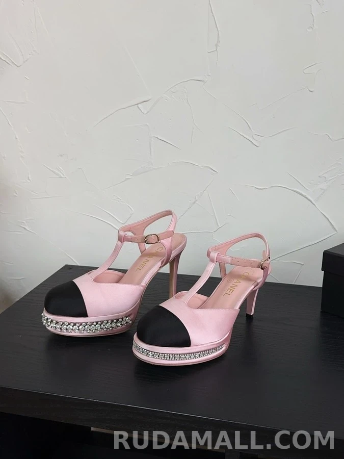 샤넬 샤넬 T스트랩 캡토 크리스탈 힐 상세 이미지