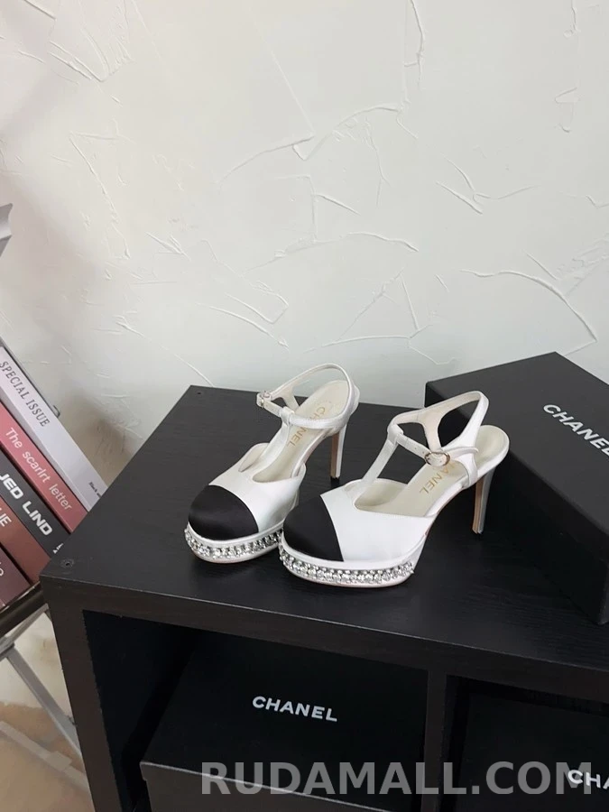샤넬 샤넬 투톤 T스트랩 플랫폼 힐 상세 이미지
