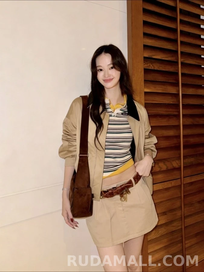 미우미우 미우미우 플리츠 레이어드 미니 스커트 상세 이미지
