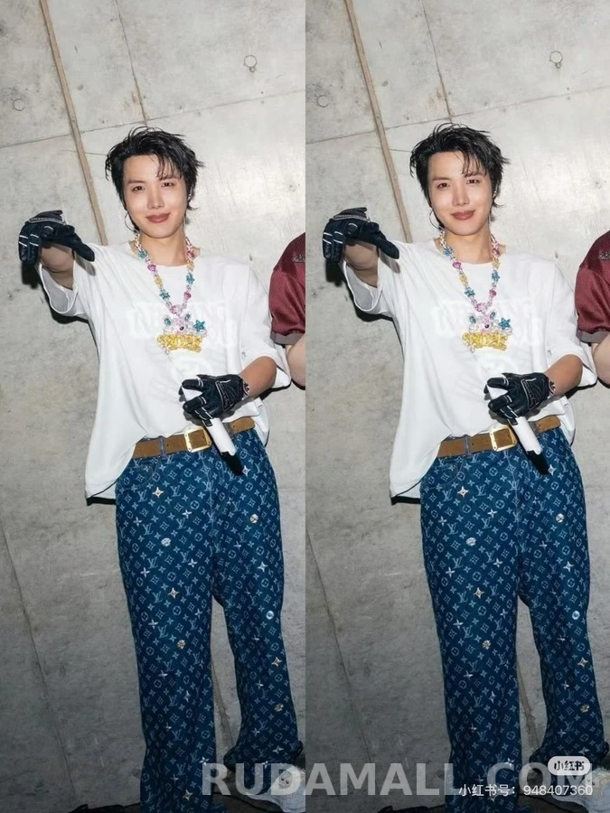 루이비통 루이비통 모노그램 데이지 자수 데님 팬츠 상세 이미지