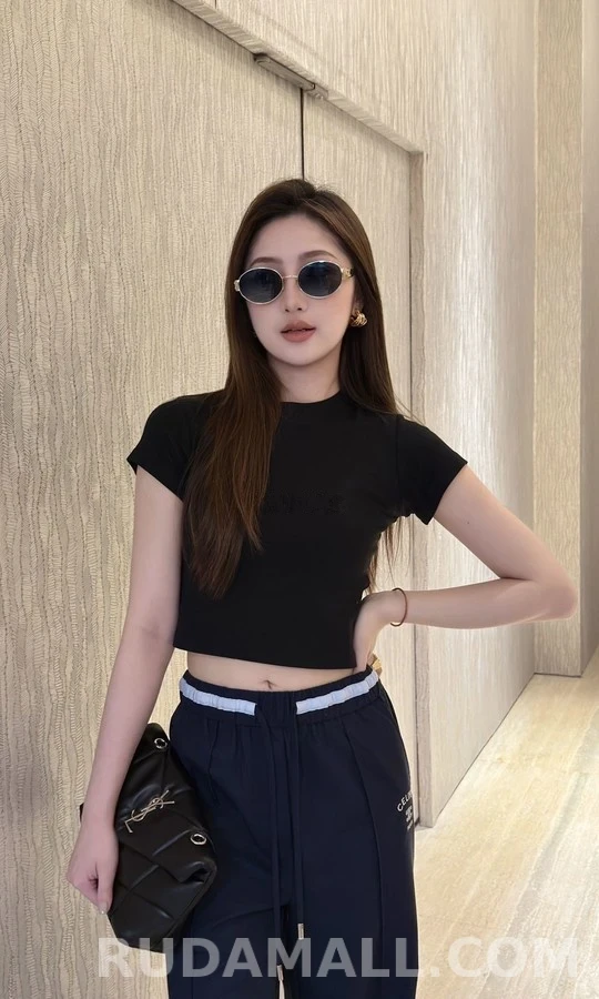 셀린느 셀린느 로고 드로스트링 와이드 팬츠 상세 이미지