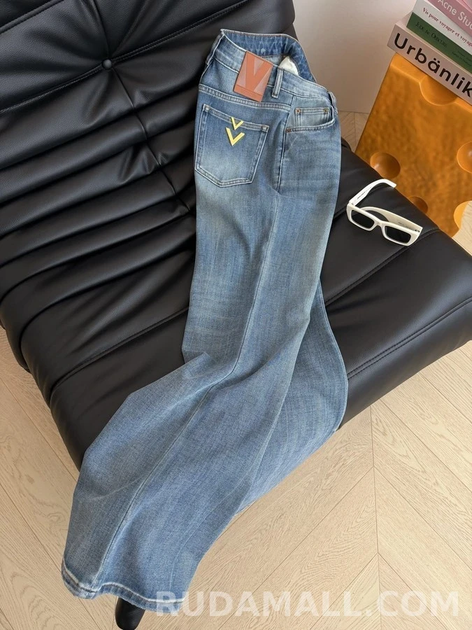 발렌티노 발렌티노 더블 V 로고 데님 팬츠 상세 이미지