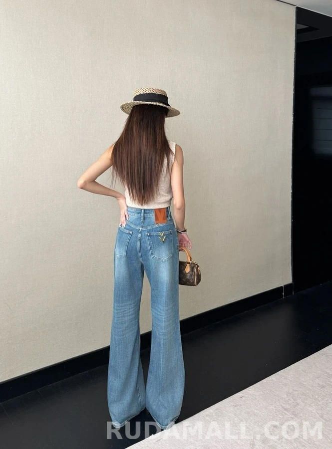 발렌티노 발렌티노 더블 V 로고 데님 팬츠 상세 이미지