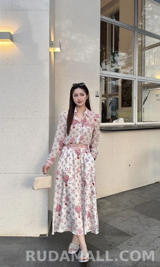 루이비통 루이비통 모노그램 열기구 프린트 스커트 상세 이미지