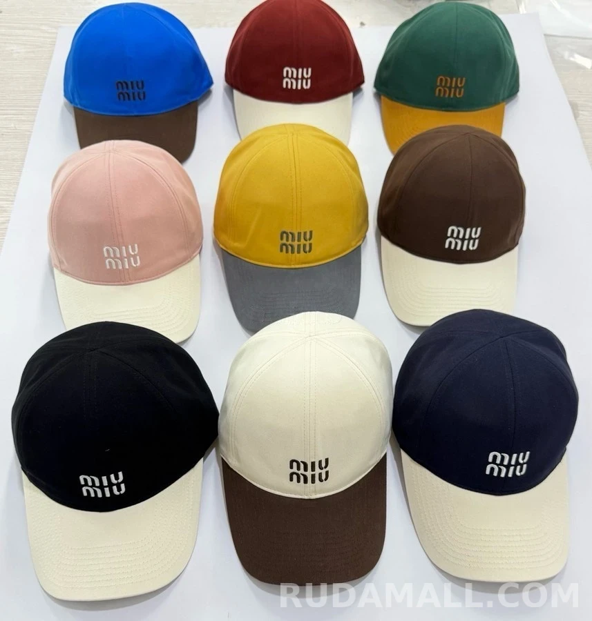 미우미우 미우미우 투톤 로고 볼캡 상세 이미지