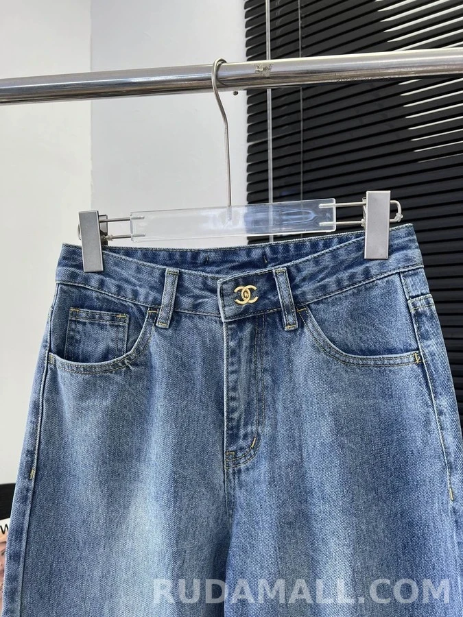 샤넬 샤넬 더블 C 데님 와이드 팬츠 상세 이미지