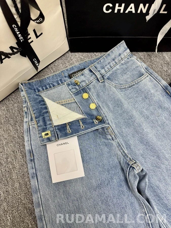 샤넬 샤넬 로고 와이드핏 데님 팬츠 상세 이미지