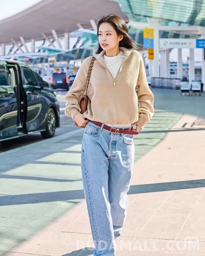 샤넬 샤넬 로고 와이드핏 데님 팬츠 상세 이미지