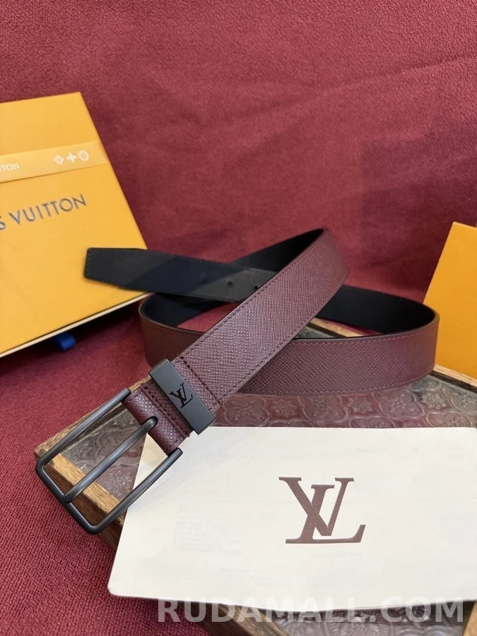 루이비통 루이비통 V 로고 가죽 벨트 상세 이미지