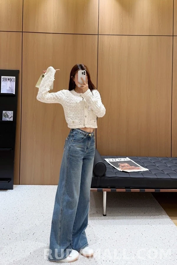 샤넬 샤넬 더블C 자수 데님 팬츠 상세 이미지