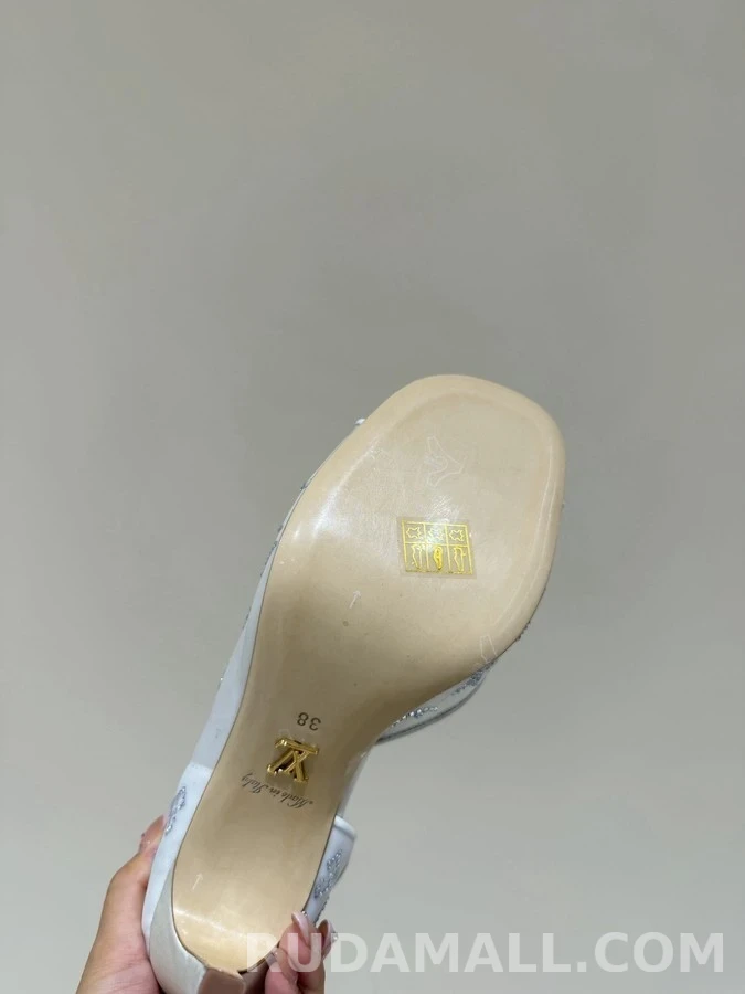루이비통 루이비통 모노그램 메쉬 수정장식 샌들 힐 상세 이미지