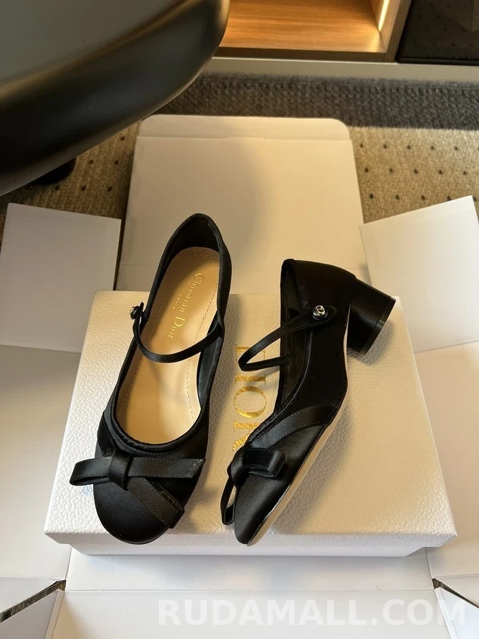 디올 디올 리본 새틴 메리제인 슈즈 상세 이미지