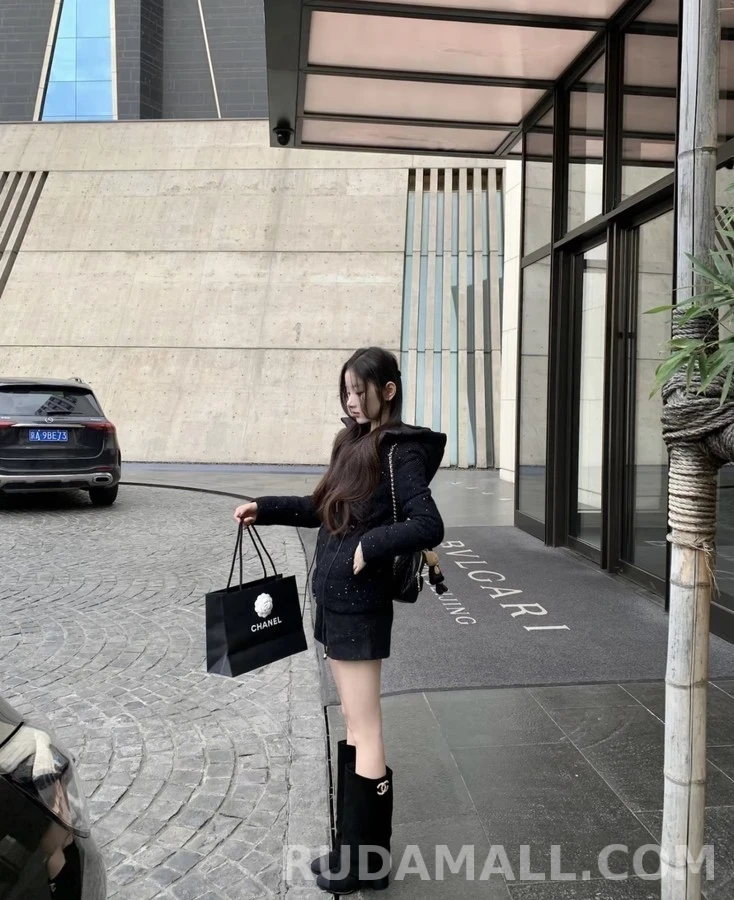 샤넬 샤넬 스웨이드 펄 로고 캡토 부츠 상세 이미지