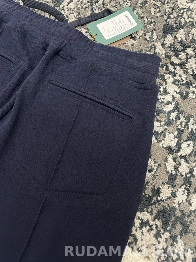 브루넬로 쿠치넬리 브루넬로 쿠치넬리 드로스트링 크리스 코튼 팬츠 상세 이미지