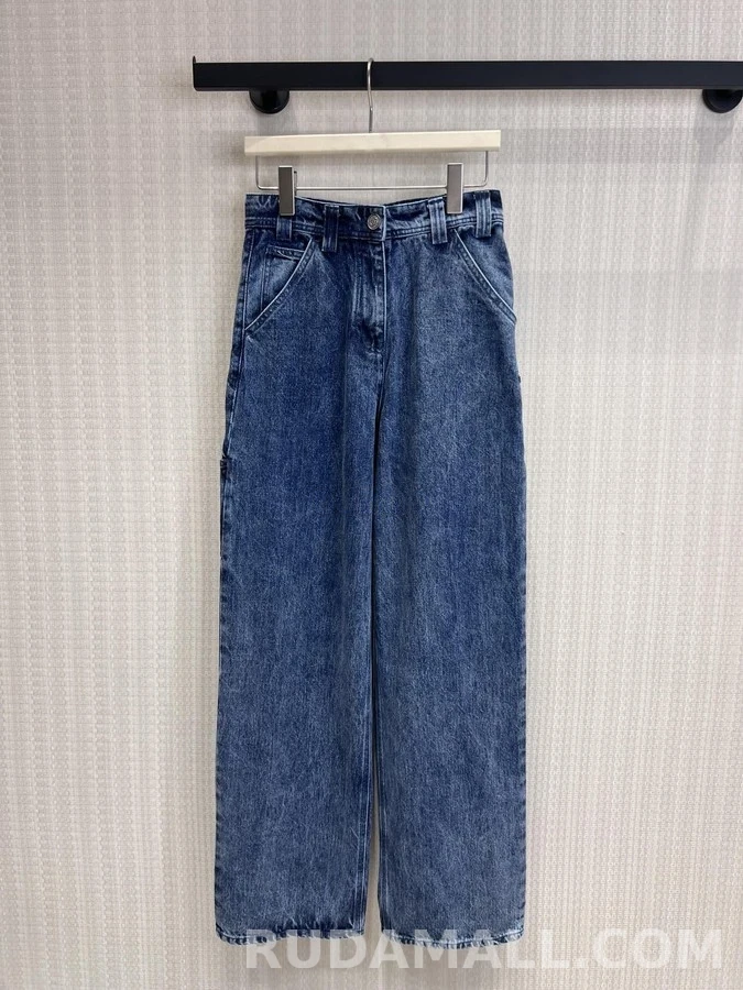샤넬 샤넬 더블 C 데님 와이드 워크 팬츠 상세 이미지